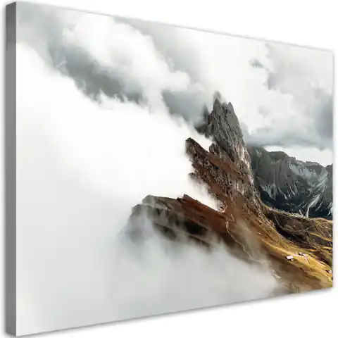 ⁨Obraz na płótnie, Górski szczyt w chmurach (Rozmiar 90x60)⁩ w sklepie Wasserman.eu