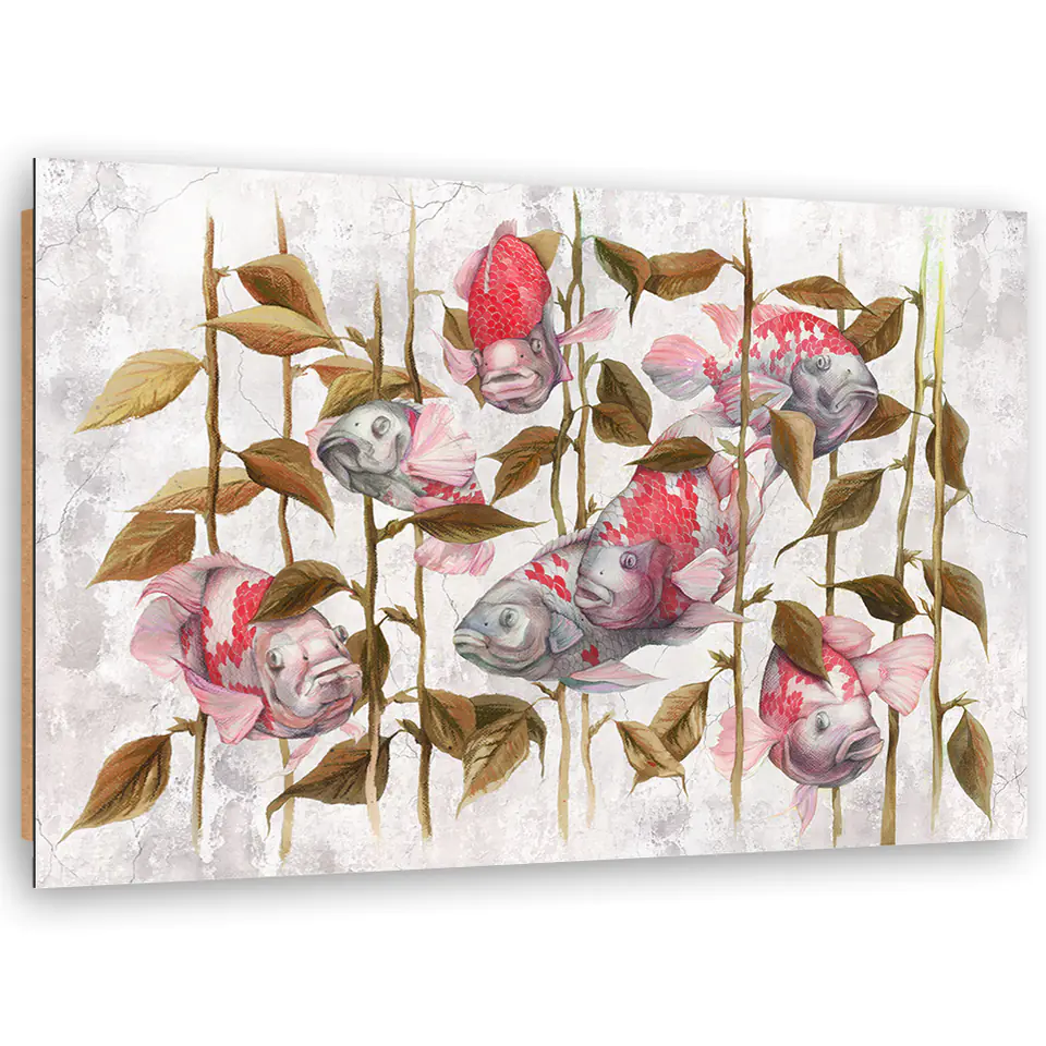 ⁨Obraz Deco Panel, Czerwone ryby Koi (Rozmiar 60x40)⁩ w sklepie Wasserman.eu