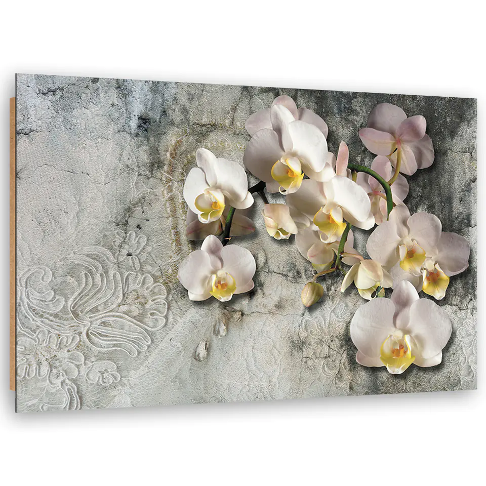 ⁨Obraz Deco Panel, Słoneczne orchidee kwiaty (Rozmiar 120x80)⁩ w sklepie Wasserman.eu