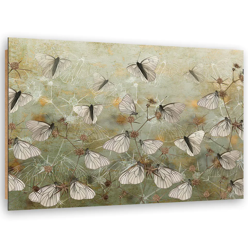 ⁨Obraz Deco Panel, Abstrakcyjne motyle na łące (Rozmiar 60x40)⁩ w sklepie Wasserman.eu
