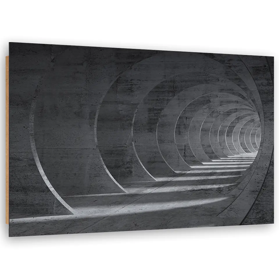⁨Obraz Deco Panel, Szary tunel 3D (Rozmiar 60x40)⁩ w sklepie Wasserman.eu