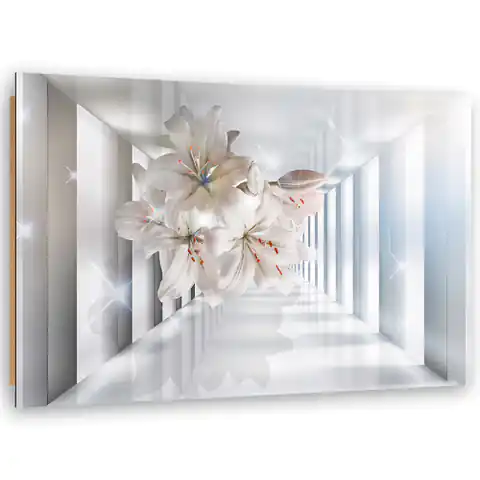 ⁨Obraz Deco Panel, Kwiaty w korytarzu 3D (Rozmiar 60x40)⁩ w sklepie Wasserman.eu