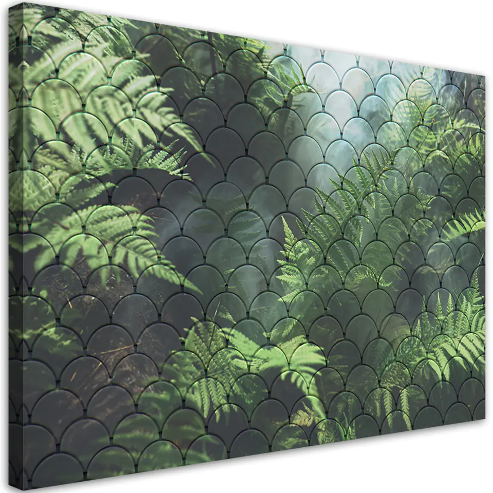 ⁨Obraz na płótnie, Liście paproci natura (Rozmiar 60x40)⁩ w sklepie Wasserman.eu