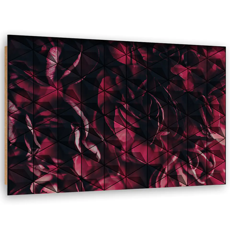 ⁨Obraz Deco Panel, Czerwona abstrakcja geometryczna (Rozmiar 60x40)⁩ w sklepie Wasserman.eu