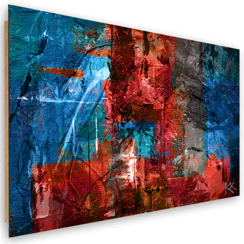 ⁨Obraz Deco Panel, Czerwona abstrakcja ręcznie malowana (Rozmiar 60x40)⁩ w sklepie Wasserman.eu