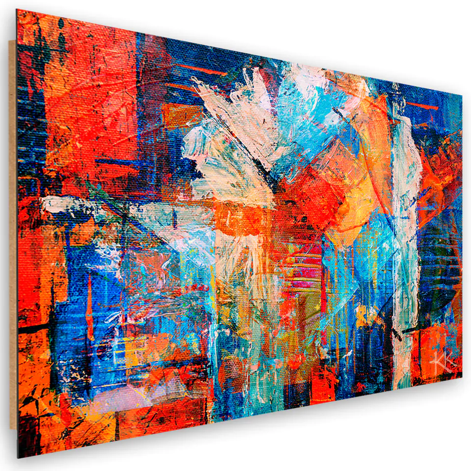 ⁨Obraz Deco Panel, Pomarańczowa abstrakcja ręcznie malowana (Rozmiar 90x60)⁩ w sklepie Wasserman.eu
