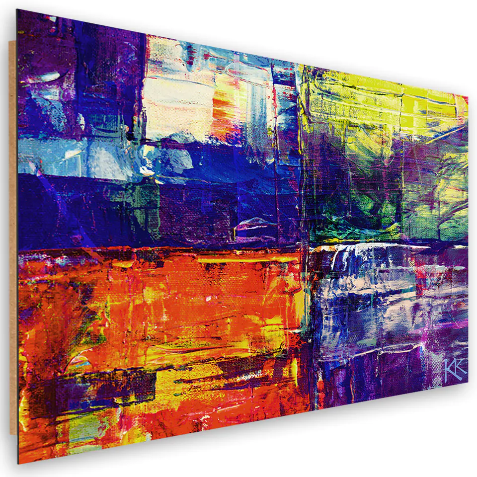 ⁨Obraz Deco Panel, Kolorowa abstrakcja ręcznie malowana (Rozmiar 60x40)⁩ w sklepie Wasserman.eu