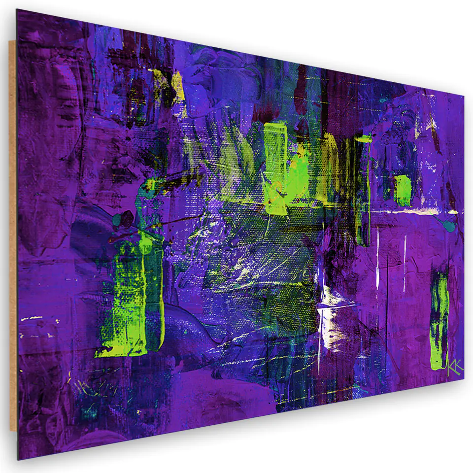 ⁨Obraz Deco Panel, Fioletowa abstrakcja ręcznie malowana (Rozmiar 60x40)⁩ w sklepie Wasserman.eu