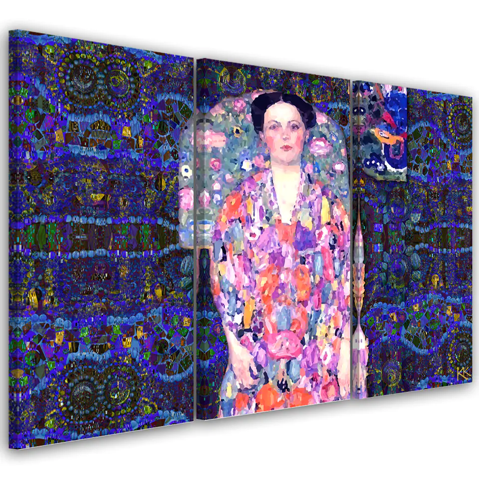 ⁨Obraz trzyczęściowy na płótnie, Portret Eugenia Primaves (Rozmiar 60x40)⁩ w sklepie Wasserman.eu
