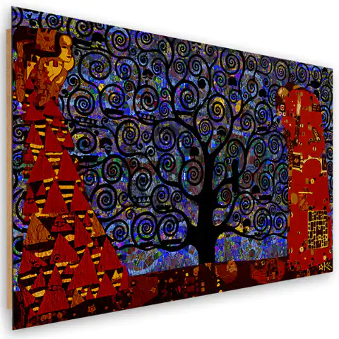⁨Obraz Deco Panel, Niebieskie drzewo życia abstrakcja (Rozmiar 60x40)⁩ w sklepie Wasserman.eu