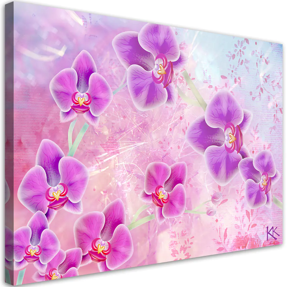 ⁨Obraz na płótnie, Orchidea Kwiaty Abstrakcja (Rozmiar 60x40)⁩ w sklepie Wasserman.eu