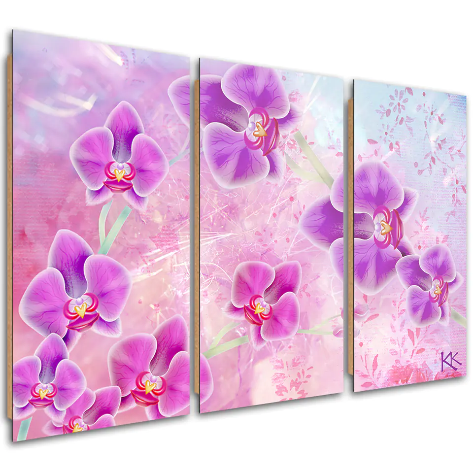 ⁨Obraz trzyczęściowy Deco Panel, Orchidea Kwiaty Abstrakcja (Rozmiar 60x40)⁩ w sklepie Wasserman.eu