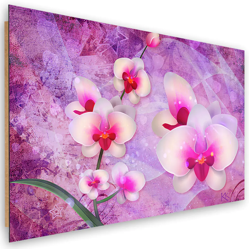 ⁨Obraz Deco Panel, Orchidea Kwiaty Abstrakcja (Rozmiar 120x80)⁩ w sklepie Wasserman.eu