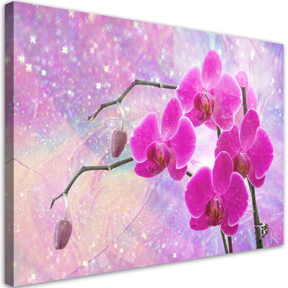 ⁨Obraz na płótnie, Eteryczna orchidea abstrakcja (Rozmiar 60x40)⁩ w sklepie Wasserman.eu