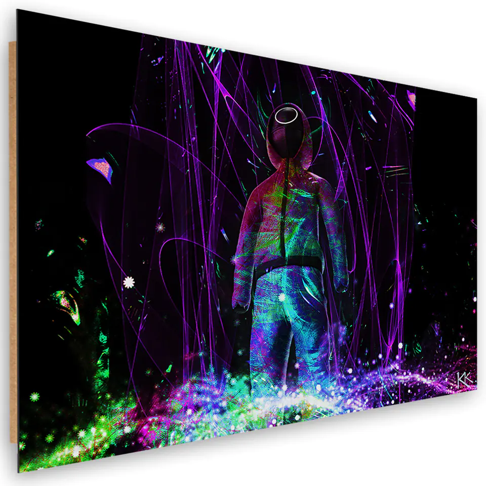 ⁨Obraz Deco Panel, Neon gracz (Rozmiar 60x40)⁩ w sklepie Wasserman.eu
