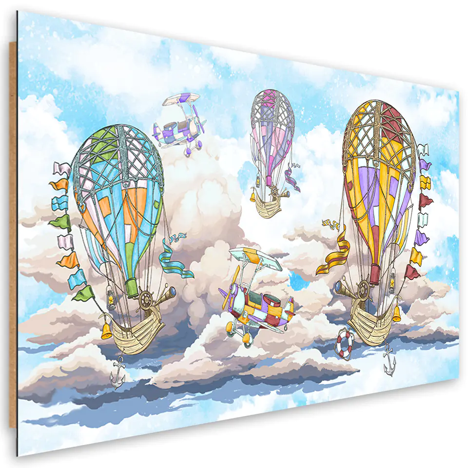 ⁨Obraz Deco Panel, Kolorowe balony powietrzne (Rozmiar 90x60)⁩ w sklepie Wasserman.eu
