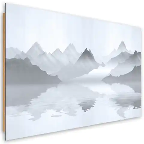 ⁨Obraz Deco Panel, Góry nad jeziorem abstrakcja (Rozmiar 120x80)⁩ w sklepie Wasserman.eu