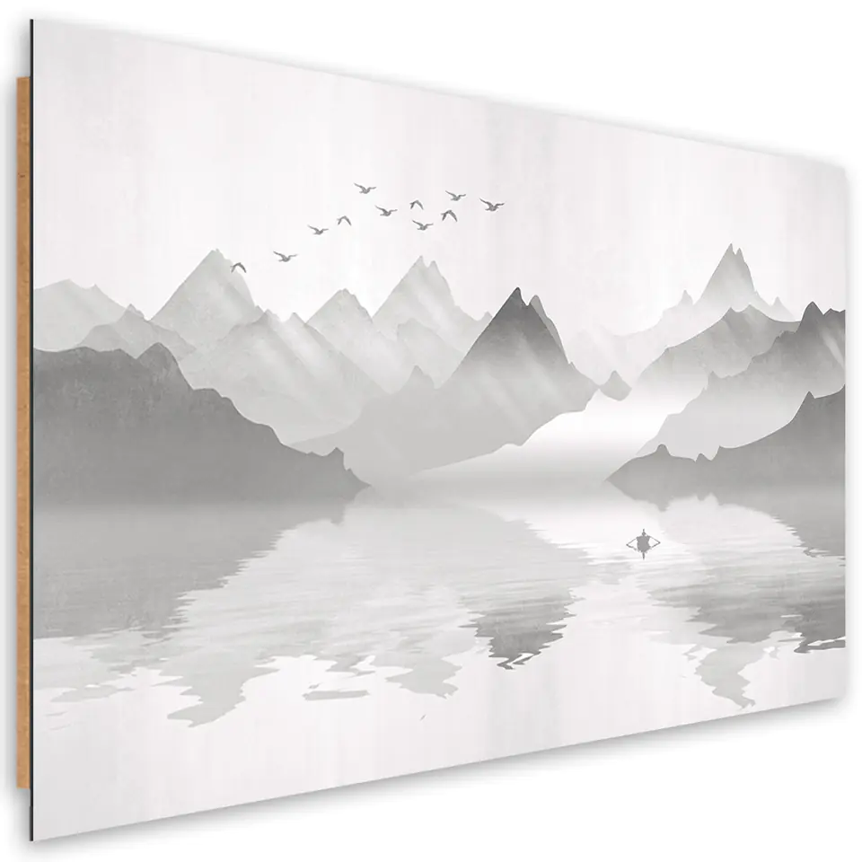 ⁨Obraz Deco Panel, Góry nad jeziorem abstrakcja (Rozmiar 60x40)⁩ w sklepie Wasserman.eu