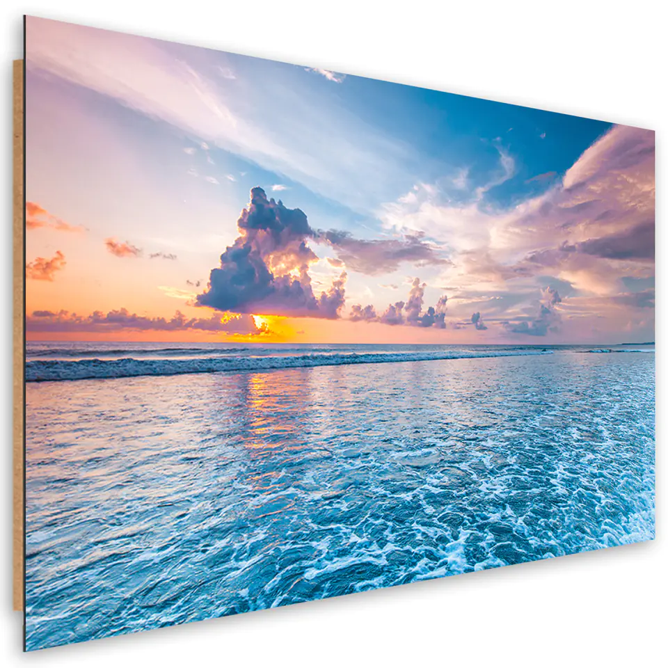 ⁨Obraz Deco Panel, Zachód słońca nad morzem (Rozmiar 60x40)⁩ w sklepie Wasserman.eu