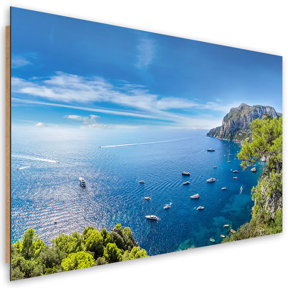 ⁨Obraz Deco Panel, Panorama wyspy Morze Statki (Rozmiar 60x40)⁩ w sklepie Wasserman.eu