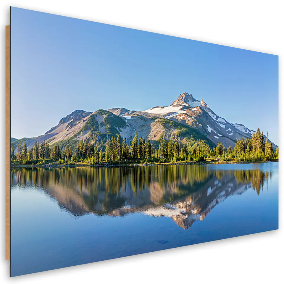 ⁨Obraz Deco Panel, Las Góry Jezioro krajobraz (Rozmiar 60x40)⁩ w sklepie Wasserman.eu