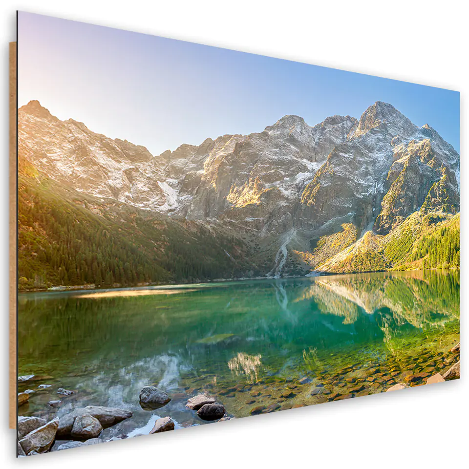 ⁨Obraz Deco Panel, Jezioro w górach (Rozmiar 60x40)⁩ w sklepie Wasserman.eu
