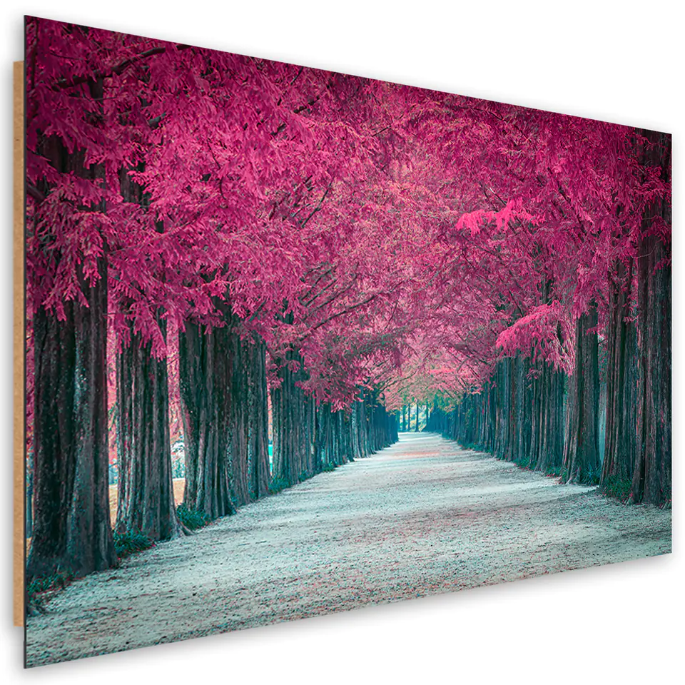 ⁨Obraz Deco Panel, Aleja różowych drzew (Rozmiar 60x40)⁩ w sklepie Wasserman.eu