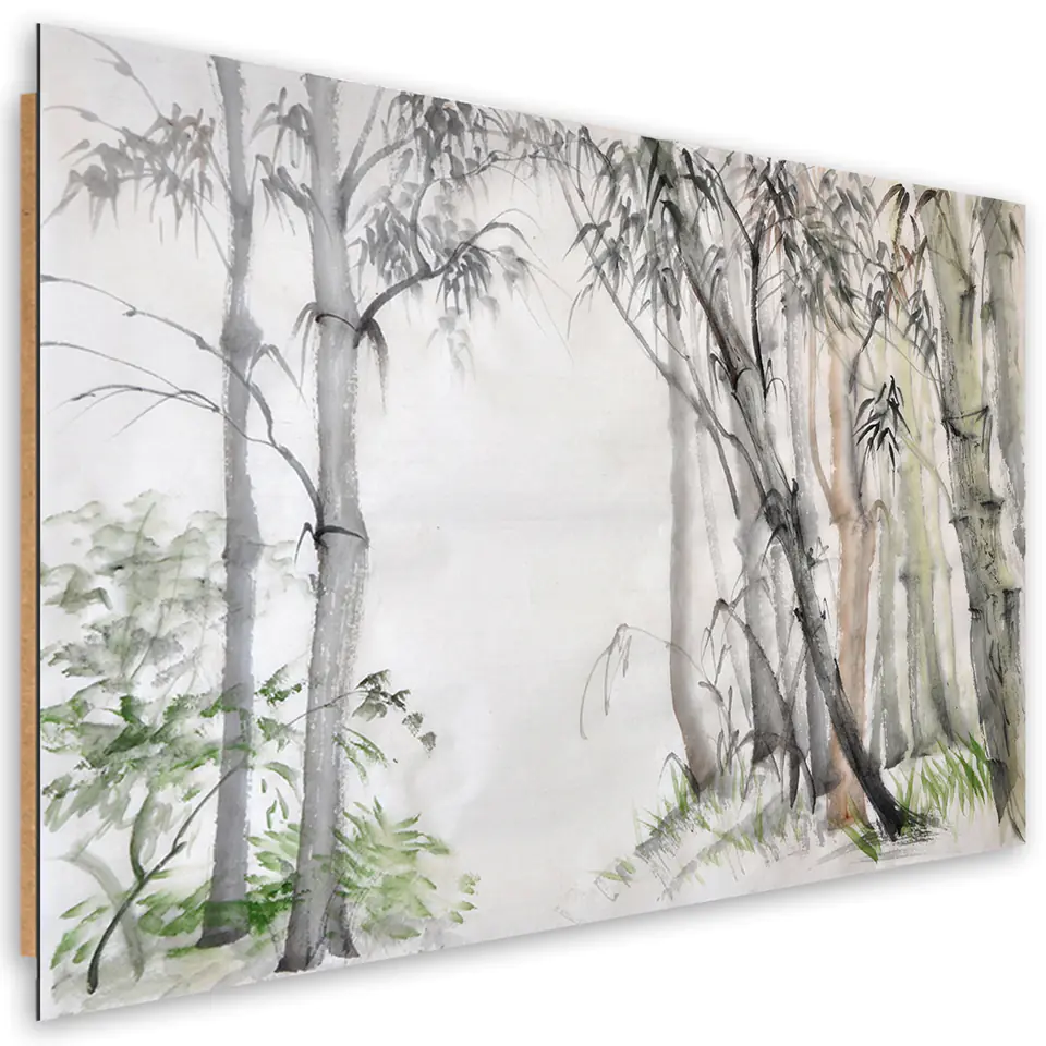 ⁨Obraz Deco Panel, Las szarych drzew malowany (Rozmiar 60x40)⁩ w sklepie Wasserman.eu