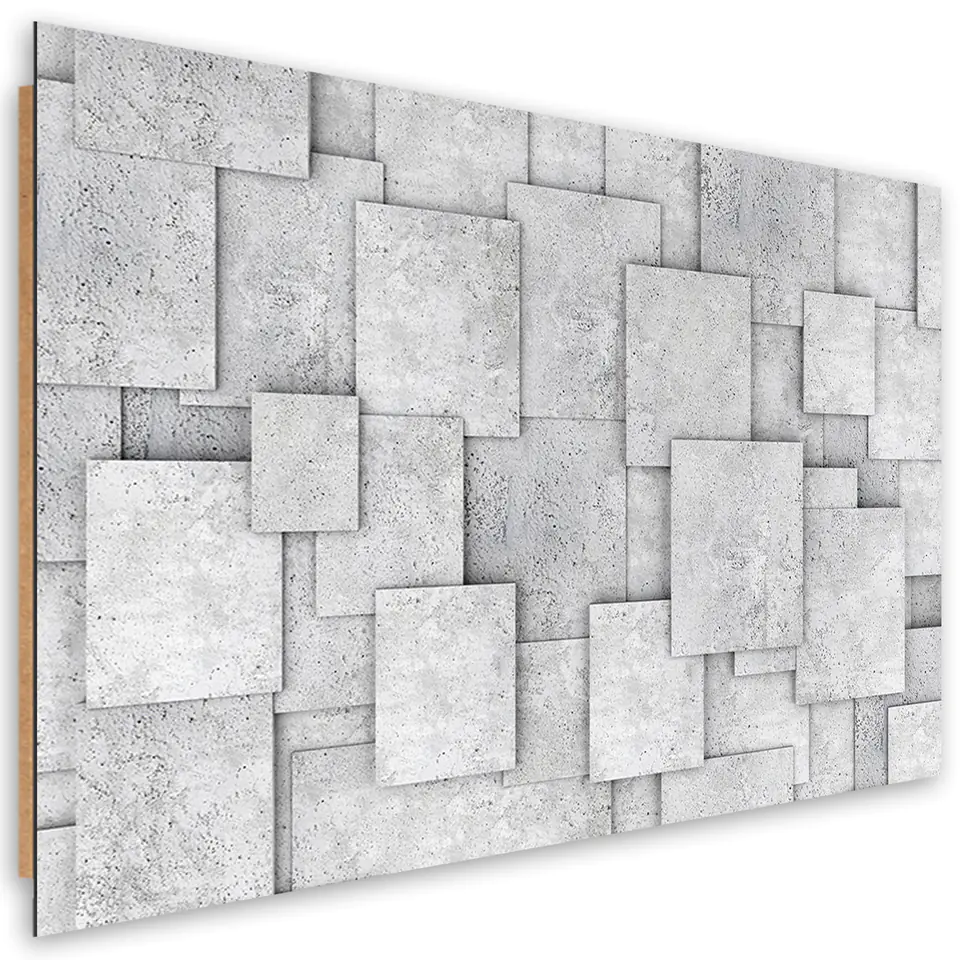 ⁨Obraz Deco Panel, Geometryczna abstrakcja z betonu (Rozmiar 60x40)⁩ w sklepie Wasserman.eu