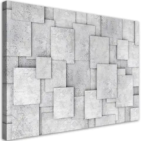⁨Obraz na płótnie, Geometryczna abstrakcja z betonu (Rozmiar 60x40)⁩ w sklepie Wasserman.eu