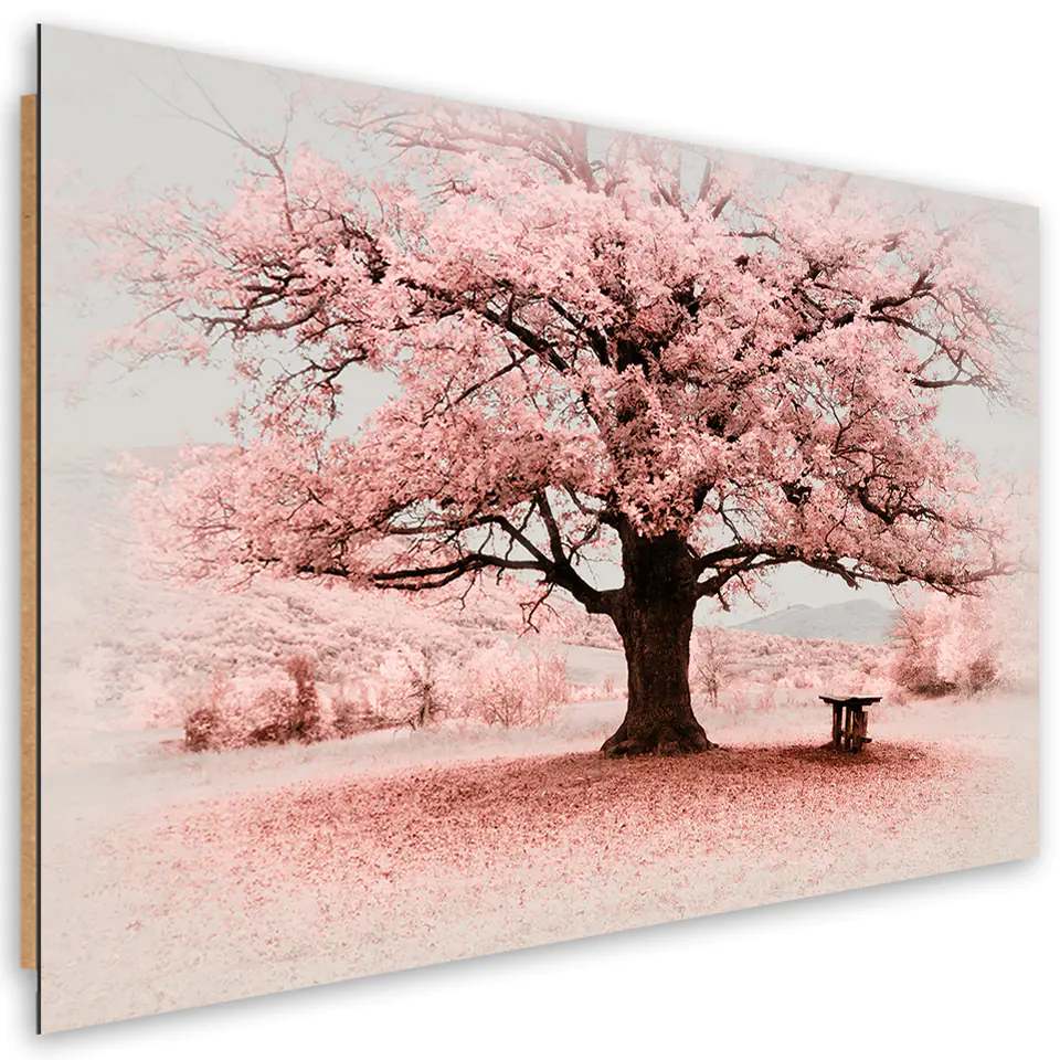 ⁨Obraz Deco Panel, Różowe drzewo abstrakcja natura (Rozmiar 60x40)⁩ w sklepie Wasserman.eu