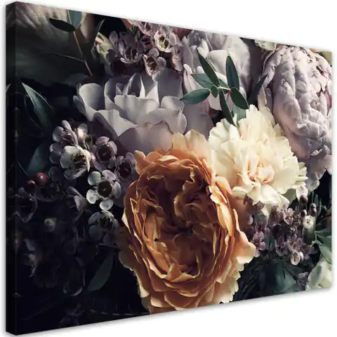 ⁨Obraz na płótnie, Pastelowe Peonie Bukiet Kwiaty (Rozmiar 60x40)⁩ w sklepie Wasserman.eu