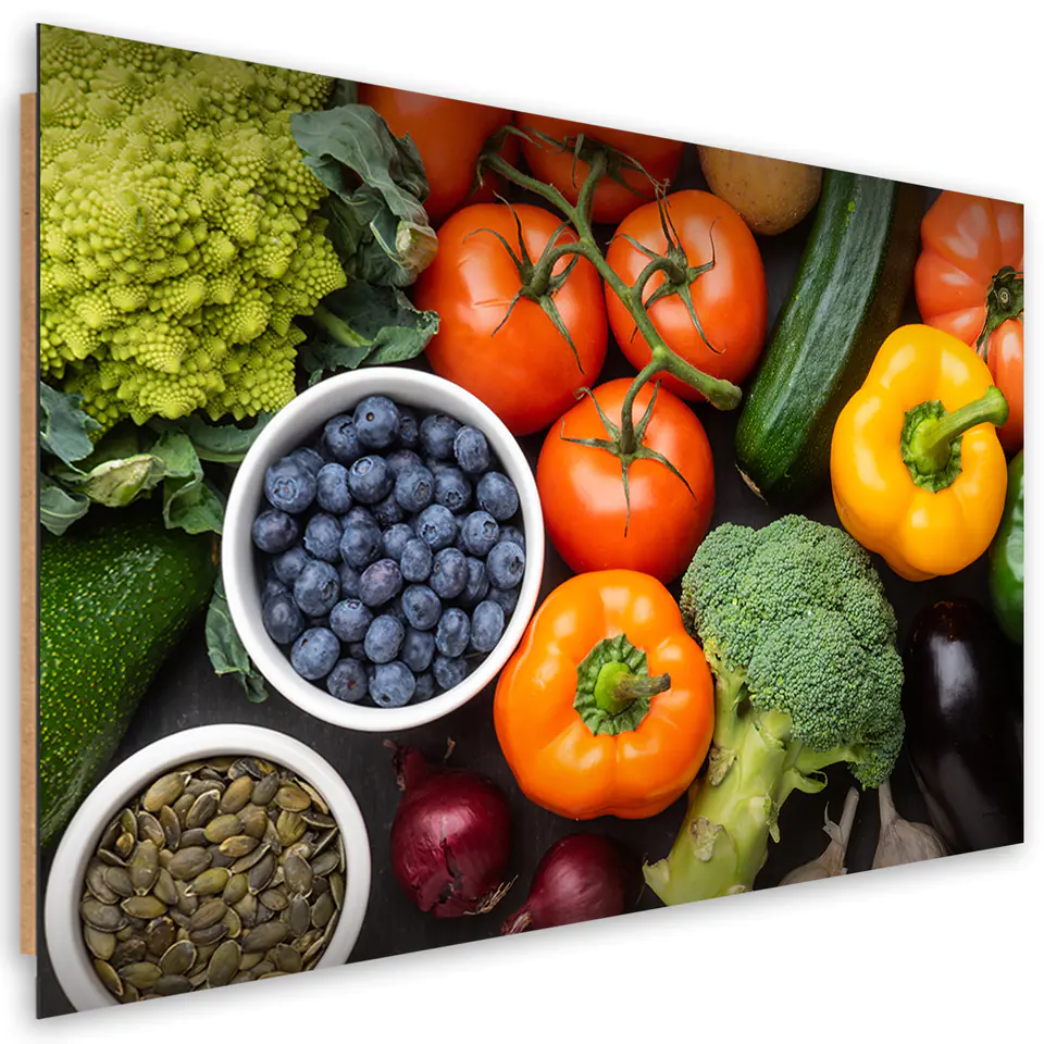 ⁨Obraz Deco Panel, Świeże warzywa i owoce (Rozmiar 60x40)⁩ w sklepie Wasserman.eu