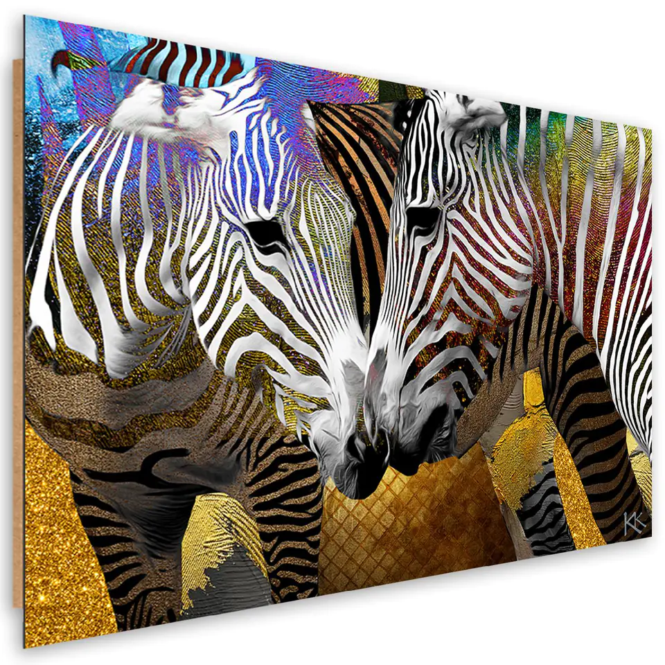 ⁨Obraz Deco Panel, Abstrakcyjne zebry zwierzęta (Rozmiar 90x60)⁩ w sklepie Wasserman.eu