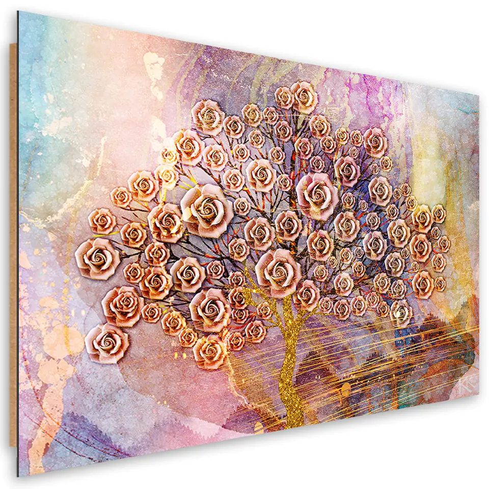 ⁨Obraz Deco Panel, Kwiaty drzewo życia (Rozmiar 60x40)⁩ w sklepie Wasserman.eu