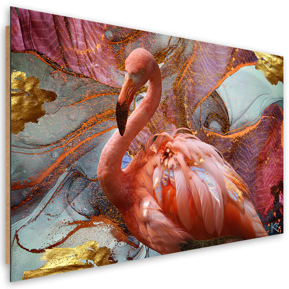 ⁨Obraz Deco Panel, Różowy flaming abstrakcja (Rozmiar 60x40)⁩ w sklepie Wasserman.eu