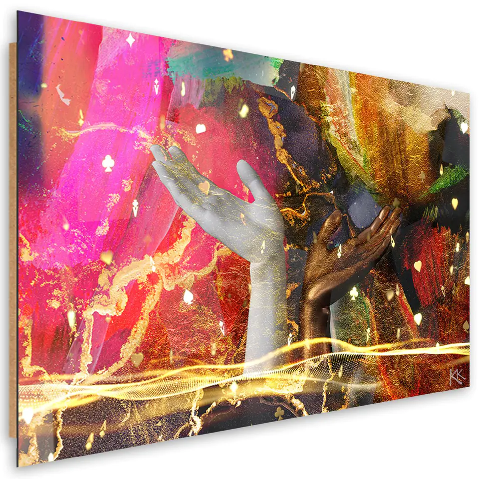⁨Obraz Deco Panel, Kolorowe Ręce Abstrakcja (Rozmiar 60x40)⁩ w sklepie Wasserman.eu