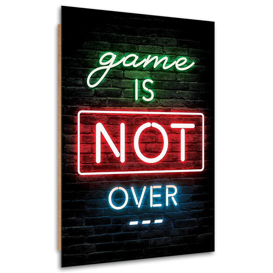 ⁨Obraz Deco Panel, Napis dla graczy neon gaming (Rozmiar 40x60)⁩ w sklepie Wasserman.eu