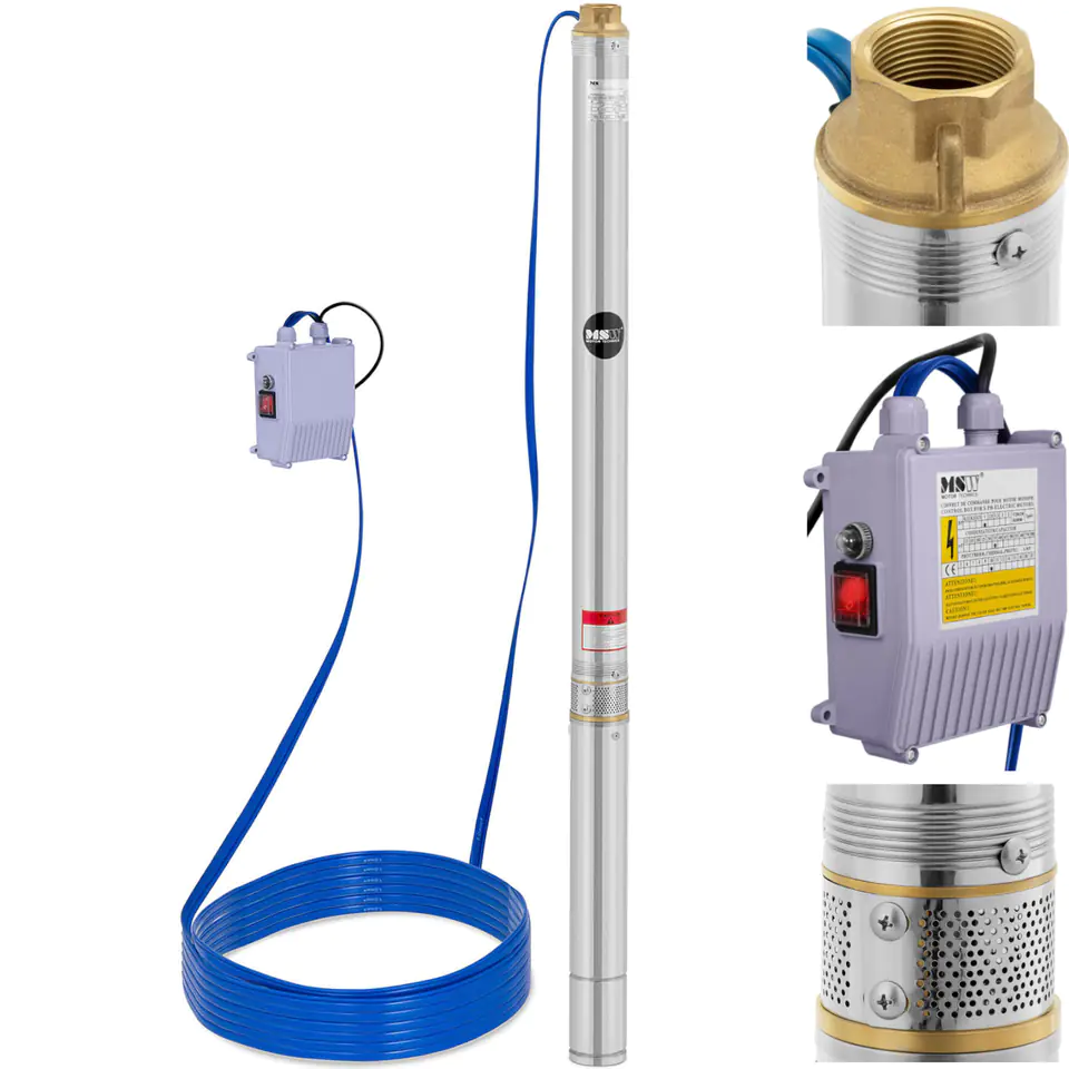 Pompa głębinowa do studni głębinowej STAL 1000 W 3800 l/h do 85 m w sklepie Wasserman.eu