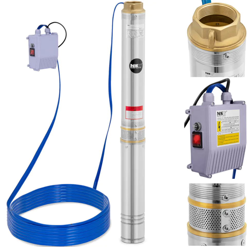 Pompa głębinowa do studni głębinowej STAL 1500 W 10800 l/h do 54 m w sklepie Wasserman.eu