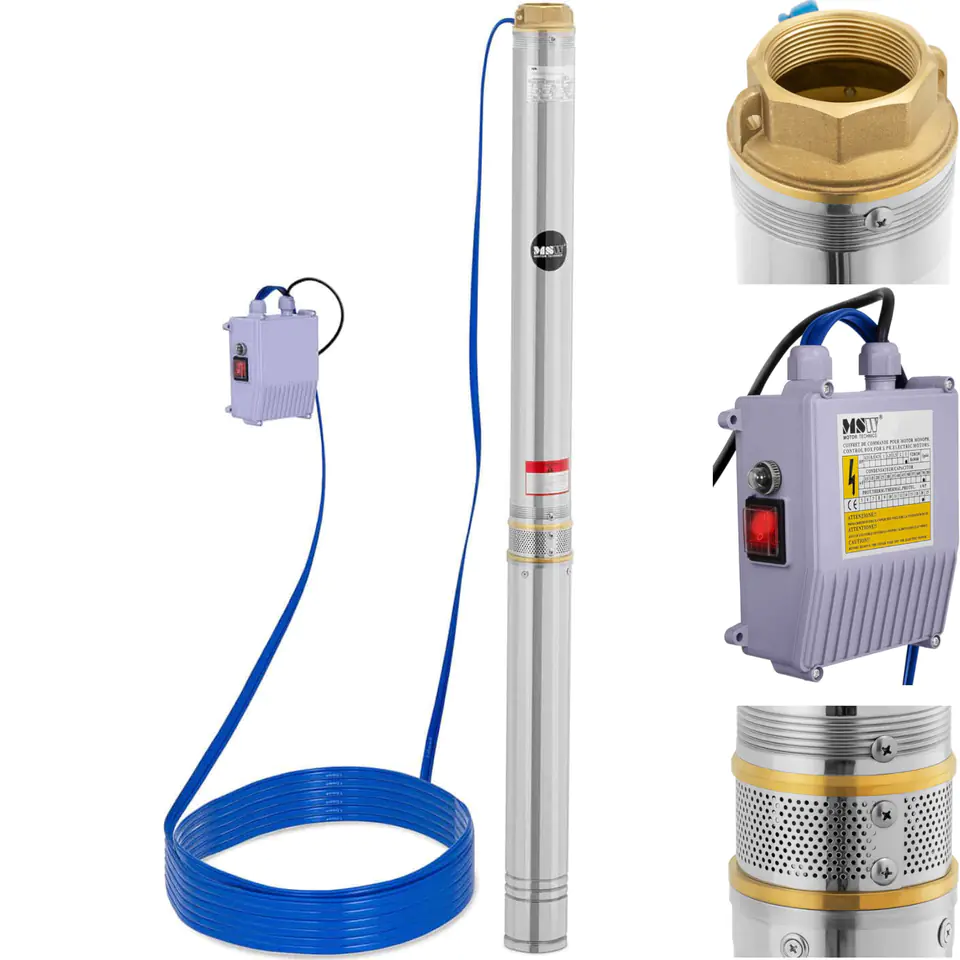 Pompa głębinowa do studni głębinowej STAL 3000 W 10800 l/h do 96 m w sklepie Wasserman.eu