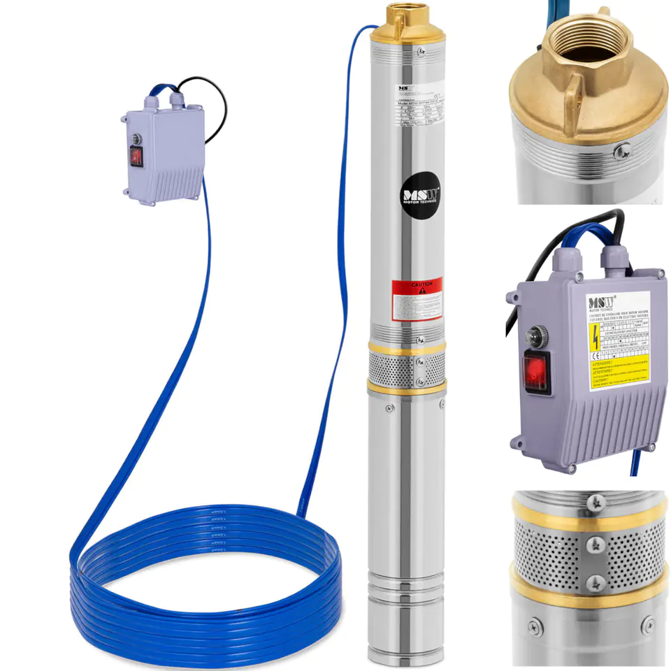 Pompa głębinowa do studni głębinowej STAL 750 W 6000 l/h do 58 m w sklepie Wasserman.eu