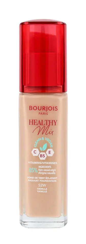 ⁨Bourjois Podkład do twarzy Healthy Mix Clean&Vegan - nr 52W Vanilla 30ml⁩ w sklepie Wasserman.eu