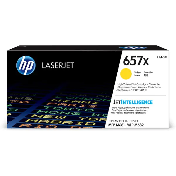 ⁨HP oryginalny toner CF472X, HP 657X, yellow, 23000s, high capacity⁩ w sklepie Wasserman.eu