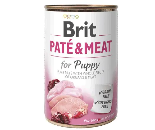 ⁨Karma BRIT PATÉ & MEAT kurczak dla szczeniąt 400g⁩ w sklepie Wasserman.eu