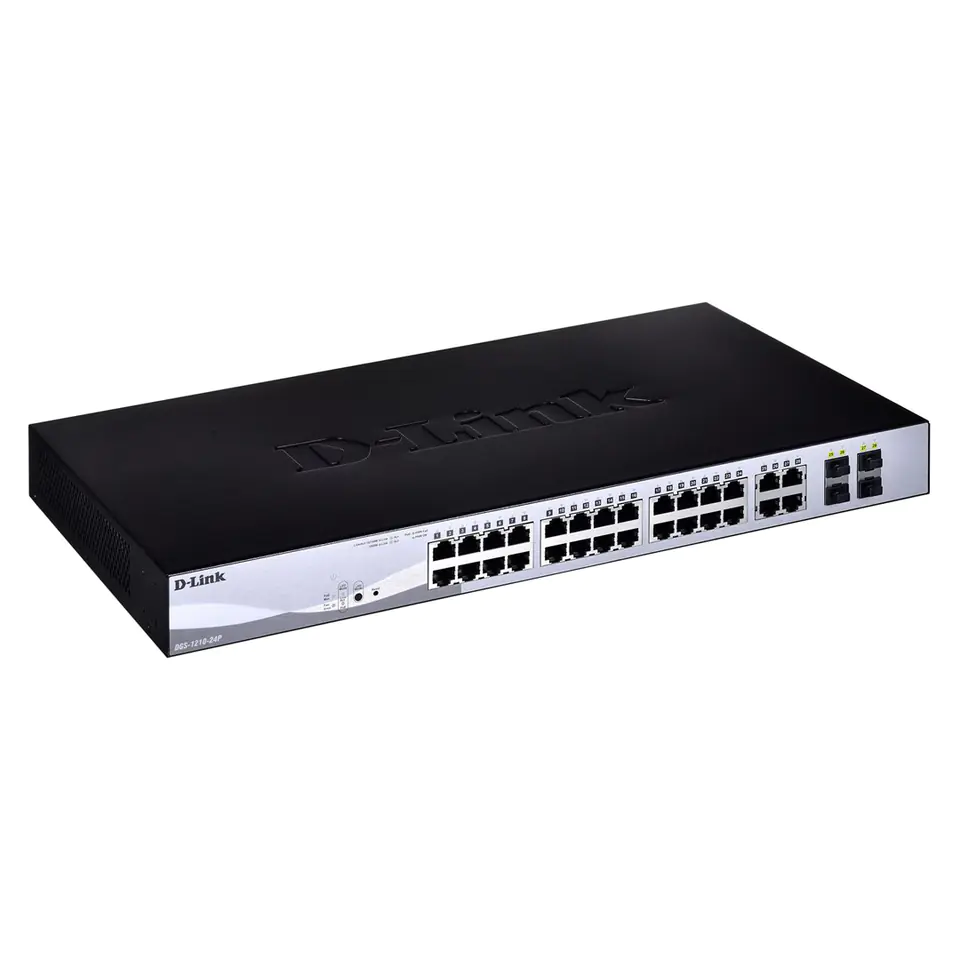 ⁨D-Link DGS-1210-24P Managed L2 Gigabit Ethernet (10/100/1000) Power over Ethernet (PoE) Black⁩ at Wasserman.eu