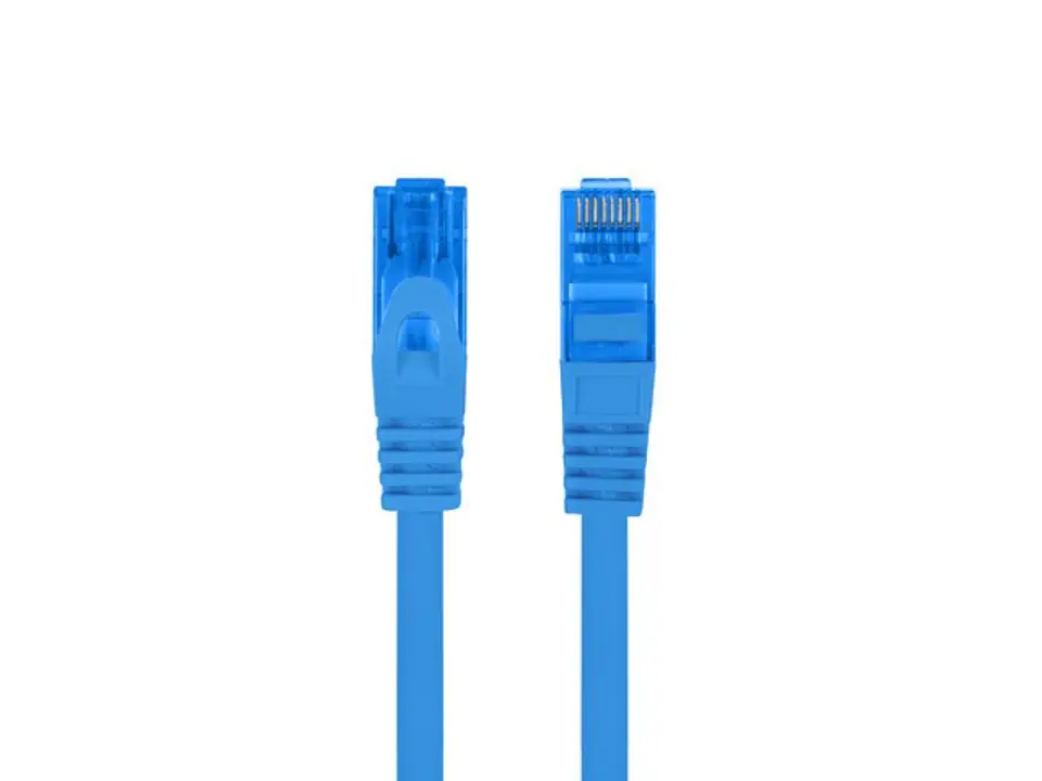 ⁨Patchcord kat.6a S/FTP CCA 1.0m Niebieski⁩ w sklepie Wasserman.eu