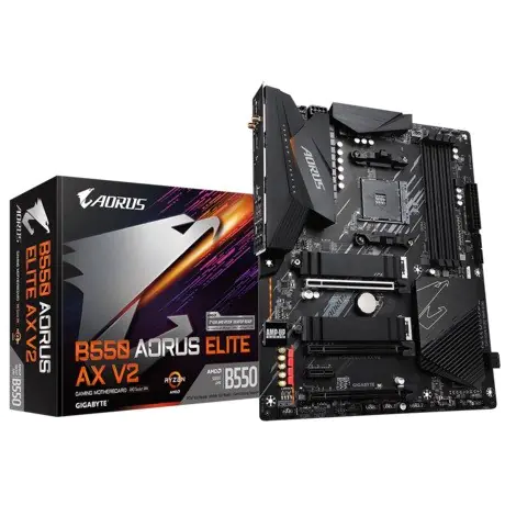 ⁨Gigabyte B550 AORUS ELITE AX V2 motherboard AMD B550 Socket AM4 ATX⁩ at Wasserman.eu