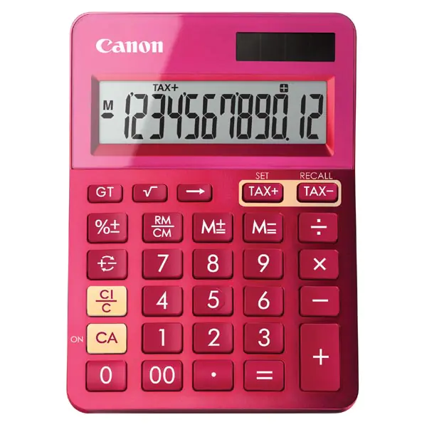 ⁨Canon Kalkulator LS-123K, różowa, biurkowy, 12 miejsc⁩ w sklepie Wasserman.eu