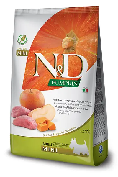 ⁨FARMINA N&D GF PUMPKIN BOAR&APPLE ADULT MINI 800g⁩ at Wasserman.eu